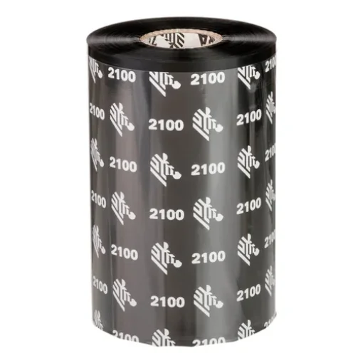 Picture of Zebra 2100 High-Performance Wax Thermal Ribbon 450 M Black - 02100BK04045