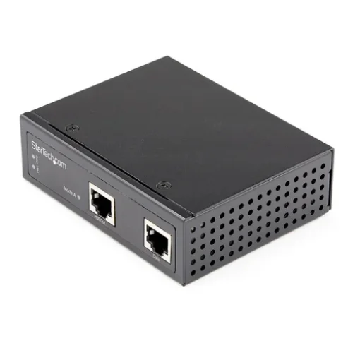 Picture of Startech.Com Industrial Gigabit Ethernet Poe Injector - 30W 802.3at Poe+ Midspan 48V-56VDC Din Rail Power Over Ethernet Injector Adapter - -40C To +75C Cameras/Sensors/Wifi Access - POEINJ30W