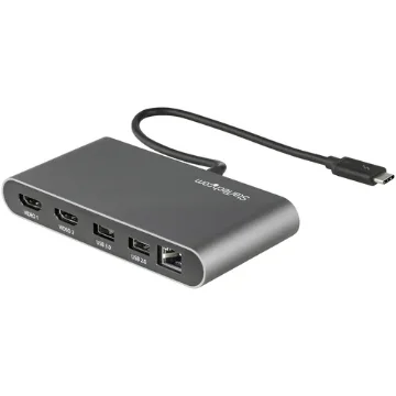 Picture of Startech.Com Thunderbolt 3 Mini Dock - Portable Dual Monitor Docking Station W/Hdmi 4K 60Hz, 2x Usb-A Hub (3.0/2.0), Gbe - 11in/28cm Cable - TB3 Multiport Adapter - Mac/Windows - Tb3dkm2hdl