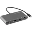 Picture of Startech.Com Thunderbolt 3 Mini Dock - Portable Dual Monitor Docking Station with Dp 4K 60Hz, 1x Usb-A Hub (Usb 3.0/5 Gbps), Gbe - 11in/28cm Cable - TB3 Multiport Adapter - Mac/Windows - Tb3dkm2dpl