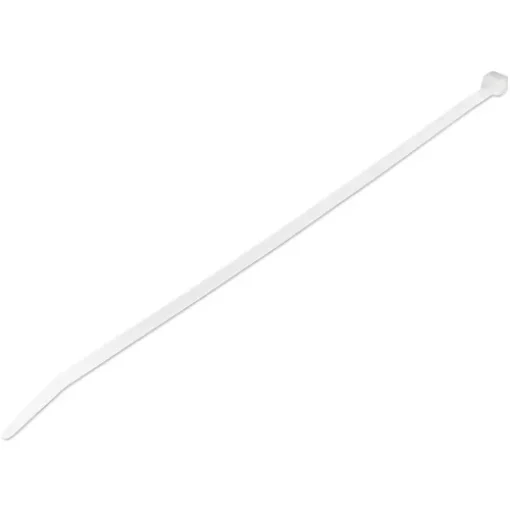 Picture of Startech.Com 10"(25cm) Cable Ties - 1/8"(4mm) Wide, 2-5/8"(68mm) Bundle Diameter, 50lb(22kg) Tensile Strength, Nylon Self Locking Zip Ties W/Curved Tip, 94V-2/UL Listed, 1000 Pack - White - CBMZT10NK