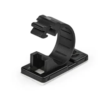 Picture of Startech.Com 100 Adhesive Cable Management Clips Black - Network/Ethernet/Office Desk/Computer Cord Organizer - Sticky Cable/Wire Holders - Nylon Self Adhesive Clamp UL/94V-2 Fire Rated - CBMCC2