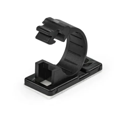Picture of Startech.Com 100 Adhesive Cable Management Clips Black - Network/Ethernet/Office Desk/Computer Cord Organizer - Sticky Cable/Wire Holders - Nylon Self Adhesive Clamp UL/94V-2 Fire Rated - CBMCC2
