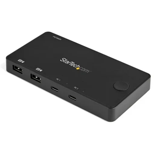 Picture of Startech.Com 2 Port Usb C Kvm Switch - 4K 60Hz Hdmi - Compact Dual Port Uhd Usb Type C Desktop Mini Kvm Switch with Usb C Cables - Bus Powered - Macbook Ipad Pro Thinkpad Ideapad Elitebook - SV211HDUC