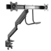 Picture of Startech.Com Desk Mount Dual Monitor Arm - Ergonomic Dual Monitor Vesa Mount 32" (17.6lb) Displays - Crossbar Handle for Synchronized Full Motion - Height Adjustable - C-Clamp/Grommet - Armslmbarduo