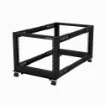 Picture of Startech.Com 4-Post 8U Mobile Open Frame Server Rack, Four Post 19in Network Rack with Wheels, Small Rolling Rack with Adjustable Depth for Computer/Av/Data/It Equipment - Casters, Leveling Feet or Floor Mounting - 4Postrack8u