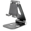 Picture of Startech.Com Phone and Tablet Stand - Foldable Universal Mobile Device Holder for Smartphones & Tablets - Adjustable Multi-Angle Ergonomic Cell Phone Stand for Desk - Portable - Black - Usptlstndb