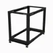 Picture of Startech.Com 4-Post 15U Mobile Open Frame Server Rack, Four Post 19" Network Rack with Wheels, Rolling Rack with Adjustable Depth for Computer/Av/Data/It Equipment - Casters, Leveling Feet or Floor Mounting - 4Postrack15u