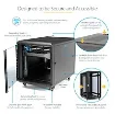 Picture of Startech.Com 4-Post 15U Server Rack Cabinet, Lockable 19" Data Rack Cabinet for Computer / Av / It Equipment, Office / Home Network Rack with Casters & Adjustable Mounting Rails - RK1536BKF