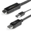 Picture of Startech.Com 2m (6ft) Hdmi To Displayport Cable 4K 30Hz - Active Hdmi 1.4 To Dp 1.2 Adapter Converter Cable with Audio - Usb Powered - Mac & Windows - Hdmi Laptop To Dp Monitor - Male/Male - Hd2dpmm2m