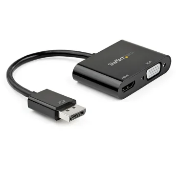 Picture of Startech.Com Displayport To Hdmi Vga Adapter - Displayport 1.2 HBR2 To Hdmi 2.0 (4K 60Hz) or Vga 1080p Converter Dongle - Dp To Hdmi or Vga Monitor Adapter - Digital Video Display Adapter - Dp2vgahd20