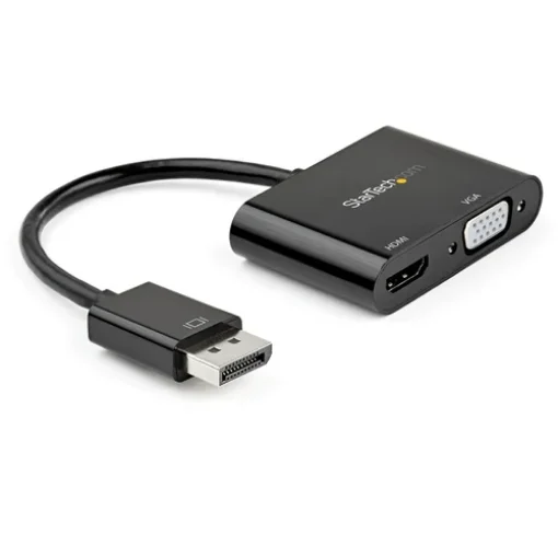 Picture of Startech.Com Displayport To Hdmi Vga Adapter - Displayport 1.2 HBR2 To Hdmi 2.0 (4K 60Hz) or Vga 1080p Converter Dongle - Dp To Hdmi or Vga Monitor Adapter - Digital Video Display Adapter - Dp2vgahd20