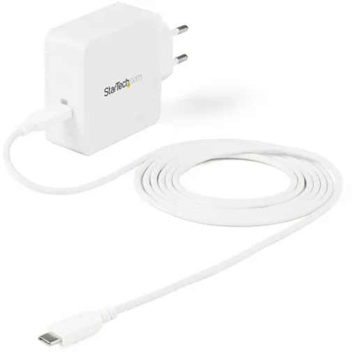 Picture of Startech.Com Usb C Wall Charger - Usb C Laptop Charger 60W Pd - 6ft/2m Cable - Universal Compact Type C Power Adapter - Dell Xps/Lenovo X1 Carbon/Hp Elitebook/Macbook - Usb If/Ce Certified - WCH1CEU