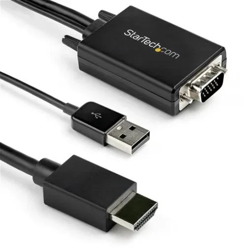 Picture of Startech.Com 2m Vga To Hdmi Converter Cable with Usb Audio Support & Power - Analog To Digital Video Adapter Cable To Connect a Vga Pc To Hdmi Display - 1080p Male To Male Monitor Cable - Vga2hdmm2m