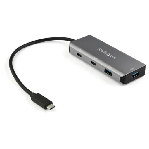 Picture of Startech.Com 4 Port Usb C Hub W/ 2x Usb a & 2x Usb C - Superspeed 10Gbps Usb Type-C 3.1/3.2 Gen 2 Hub - Usb Bus Powered - Portable Usb-C To Usb Adapter Hub - Aluminum - 25cm(9.8") Cable~4 Port Usb C Hub W/ 2x Usb a & 2x Usb C - Superspeed 10Gbps Usb Type-C 3.2 Gen 2 Hub - Usb Bus Powered - Portable Usb-C To Usb Adapter Hub - Aluminum - 9.8" (25cm) Cable - Hb31c2a2cb