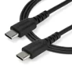 Picture of Startech.Com 1m Usb C Charging Cable - Durable Fast Charge & Sync Usb 2.0 Type C To Usb C Laptop Charger Cord - Tpe Jacket Aramid Fiber M/M 60W Black - Samsung S10 S20 Ipad Pro Ms Surface - Rusb2cc1mb