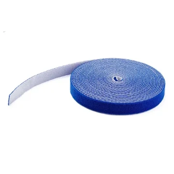 Picture of Startech.Com 100ft Hook and Loop Roll - Cut-To-Size Reusable Cable Ties - Bulk Industrial Wire Fastener Tape /Adjustable Fabric Wraps Blue / Resuable Self Gripping Cable Management Straps - HKLP100BL