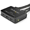 Picture of Startech.Com 2 Port Hdmi Kvm Switch - 4K 60Hz - Compact Dual Port Uhd/Ultra Hd Usb Desktop Kvm Switch W/Integrated 4ft Cables & Audio - Bus Powered & Remote Switching - Macbook Thinkpad - Sv211hdua4k