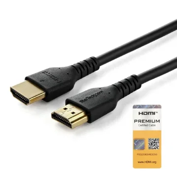 Picture of Startech.Com 3ft (1m) Slim Hdmi 2.0 Cable, Flexible Premium Certified Hdmi Cord with Ethernet, Uhd 4K 60Hz HDR10, Durable Aramid Fiber Design with Tpe Jacket - RHDMM1MP