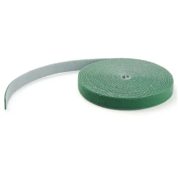 Picture of Startech.Com 25ft Hook and Loop Roll - Cut-To-Size Reusable Cable Ties - Bulk Industrial Wire Fastener Tape /Adjustable Fabric Wraps Green / Resuable Self Gripping Cable Management Straps - HKLP25GN
