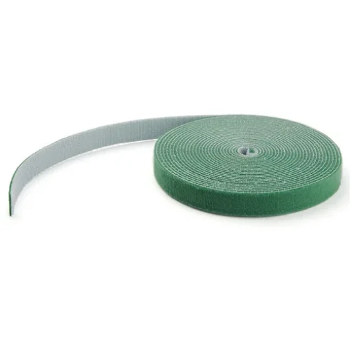 Picture of Startech.Com 25ft Hook and Loop Roll - Cut-To-Size Reusable Cable Ties - Bulk Industrial Wire Fastener Tape /Adjustable Fabric Wraps Green / Resuable Self Gripping Cable Management Straps - HKLP25GN
