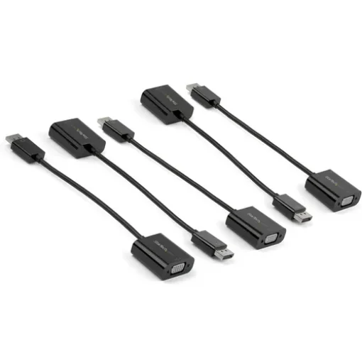 Picture of Startech.Com 5-Pack Displayport To Vga Adapter - Displayport 1.2 To Vga Active Adapter - Digital Dp To Analog Vga Video Converter Dongle - Displayport Male To Vga Female Monitor Adapter - Dp2vga3x5