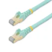 Picture of Startech.Com 5m CAT6a Ethernet Cable - 10 Gigabit Shielded Snagless RJ45 100W Poe Patch Cord - 10GbE Stp Network Cable W/Strain Relief - Aqua Fluke Tested/Wiring Is Ul Certified/Tia - 6Aspat5maq