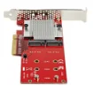 Picture of Startech.Com Dual M.2 Pcie Ssd Adapter Card - x8 / x16 Dual Nvme or Ahci M.2 Ssd To Pci Express 3.0 - M.2 Ngff Pcie (M-Key) Compatible - Supports 2242, 2260, 2280 - Jbod - Mac & Pc - Pex8m2e2