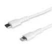 Picture of Startech.Com 3 Foot (1m) Durable White Usb-C To Lightning Cable - Heavy Duty Rugged Aramid Fiber Usb Type C To Lightning Charger/Sync Power Cord - Apple Mfi Certified Ipad/Iphone 12 - RUSBCLTMM1MW