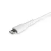 Picture of Startech.Com 3 Foot (1m) Durable White Usb-C To Lightning Cable - Heavy Duty Rugged Aramid Fiber Usb Type C To Lightning Charger/Sync Power Cord - Apple Mfi Certified Ipad/Iphone 12 - RUSBCLTMM1MW