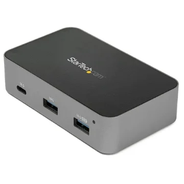 Picture of Startech.Com ~3 Port Usb C 3.2 Gen 2 Hub with Ethernet Adapter - 10Gbps Usb Type C To 2x Usb-A & 1x Usb-C Ports - Usb Hub W/ Bc 1.2 Phone Fast Charging - Superspeed 10Gbps Usb C Hub - Hb31c2a1cgs