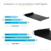 Picture of Startech.Com 1U Server Rack Shelf - Universal Rack Mount Cantilever Shelf for 19" Network Equipment Rack & Cabinet - Heavy Duty Steel – Weight Capacity 44lb/20kg - 16" Deep Tray, Black - CABSHELF116