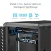 Picture of Startech.Com 1U Server Rack Shelf - Universal Rack Mount Cantilever Shelf for 19" Network Equipment Rack & Cabinet - Heavy Duty Steel – Weight Capacity 44lb/20kg - 16" Deep Tray, Black - CABSHELF116