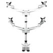 Picture of Startech.Com Desk Mount Quad Monitor Arm – Premium Articulating Vesa 4 Monitor Mount 2x2 Up To 30" – Ergonomic Height Adjustable Pole Mount - Tilt/Swivel/Rotate - C-Clamp/Grommet - Silver - Armquadps