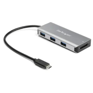 Picture of Startech.Com 3 Port 10Gbps Usb C Hub with Sd Card Reader - 3x Usb-A & 1x Sd Slot - Portable Usb 3.1/3.2 Gen 2 Type C Adapter Hub - Laptop Hub - Usb Bus Powered - Thunderbolt 3 Compatible~3 Port 10Gbps Usb C Hub with Sd Card Reader - 3x Usb-A & 1x Sd Slot - Portable Usb 3.2 Gen 2 Type C Adapter Hub - Laptop Hub - Usb Bus Powered - Thunderbolt 3 Compatible - Hb31c3asdmb