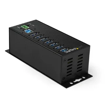 Picture of Startech.Com 7-Port Usb 3.0 Hub with Power Adapter - Metal Industrial Usb-A Hub with Esd & 350W Surge Protection - Din/Wall/Desk Mountable - High Speed Usb 3.2 Gen 1 (5Gbps) Hub - Taa - Hb30a7ame