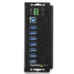Picture of Startech.Com 7-Port Usb 3.0 Hub with Power Adapter - Metal Industrial Usb-A Hub with Esd & 350W Surge Protection - Din/Wall/Desk Mountable - High Speed Usb 3.2 Gen 1 (5Gbps) Hub - Taa - Hb30a7ame
