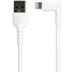 Picture of Startech.Com 6ft (2m) Durable Usb a To Lightning Cable - White 90° Right Angled Heavy Duty Rugged Aramid Fiber Usb Type a To Lightning Charging/Sync Cord - Apple Mfi Certified - Iphone - RUSBLTMM2MWR