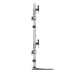 Picture of Startech.Com Desktop Quad Monitor Stand - Ergonomic Vesa 4 Monitor Arm (2x2) Up To 32" - Free Standing Articulating Universal Pole Mount - Height Adjustable/Tilt/Swivel/Rotate - Silver - Armquadss