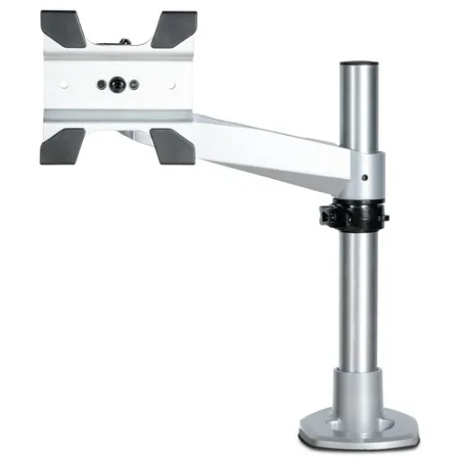 Picture of Startech.Com Desk Mount Monitor Arm - Vesa or Apple Imac/Thunderbolt or Ultrawide Display Up To 14kg - Articulating Height Adjustable Single Desktop Monitor Pole Mount - Clamp/Grommet - ARMPIVOTB2