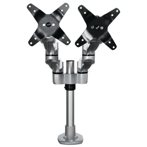 Picture of Startech.Com Desk Mount Dual Monitor Arm - Premium Articulating Monitor Arm - Up To 30” Vesa Mount Displays - Height Adjustable Monitor Mount - Rotate/Tilt/Swivel - Clamp/Grommet - Silver - Armdualps