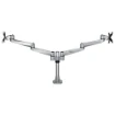 Picture of Startech.Com Desk Mount Dual Monitor Arm - Premium Articulating Monitor Arm - Up To 30” Vesa Mount Displays - Height Adjustable Monitor Mount - Rotate/Tilt/Swivel - Clamp/Grommet - Silver - Armdualps