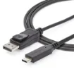 Picture of Startech.Com 6ft/1.8m Usb C To Displayport 1.4 Cable - 4K/5K/8K Usb Type-C To Dp 1.4 Alt Mode Video Adapter Converter - HBR3/HDR/DSC - 8K 60Hz Dp Monitor Cable for Usb-C/Thunderbolt 3 - Cdp2dp146b