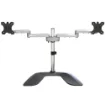 Picture of Startech.Com Dual Monitor Stand - Ergonomic Desktop Monitor Stand for Up To 32" Vesa Displays - Free-Standing Articulating Universal Computer Monitor Mount - Adjustable Height - Silver - Armdualss