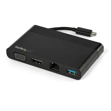 Picture of Startech.Com Usb C Multiport Adapter with Hdmi, Vga, Gigabit Ethernet & Usb 3.0 - Usb C To 4K Hdmi or 1080p Vga Display Mini Dock Hub - Usb Type-C Travel Docking Station for Usb-C Laptops - DKT30CHVCM