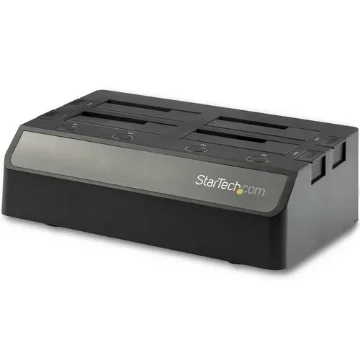 Picture of Startech.Com 4-Bay Usb To Sata Hard Drive Docking Station, Usb 10Gbps, External 2.5" & 3.5" Ssd / Hdd Dock, Sata Iii, Hot-Swap Hard Drive Bay, Top-Loading - Sdock4u313