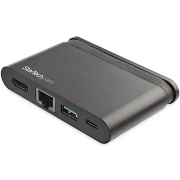 Picture of Startech.Com Usb C Multiport Adapter - Portable Usb-C Dock with 4K Hdmi - 100W Pd 3.0 Pass-Through, 1x Usb-A, 1x Usb-C, Gbe - Thunderbolt 3 & Usb Type-C Laptop Travel Dock - Mac & Windows - DKT30CHCPD