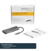 Picture of Startech.Com Usb C Multiport Adapter - Usb-C Travel Dock To 4K Hdmi, 3x Usb 3.0 Hub, Sd/Sdhc, Gbe, 60W Pd 3.0 Pass-Through - Usb Type-C/Thunderbolt 3 - Replaces DKT30CSDHPD - Dkt30csdhpd3