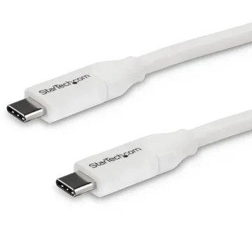 Picture of Startech.Com Usb-C To Usb-C Cable W/ 5A Pd - M/M - White - 4 M (13 Ft.) - Usb 2.0 - Usb-If Certified - Usb2c5c4mw