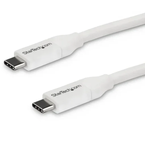 Picture of Startech.Com Usb-C To Usb-C Cable W/ 5A Pd - M/M - White - 4 M (13 Ft.) - Usb 2.0 - Usb-If Certified - Usb2c5c4mw